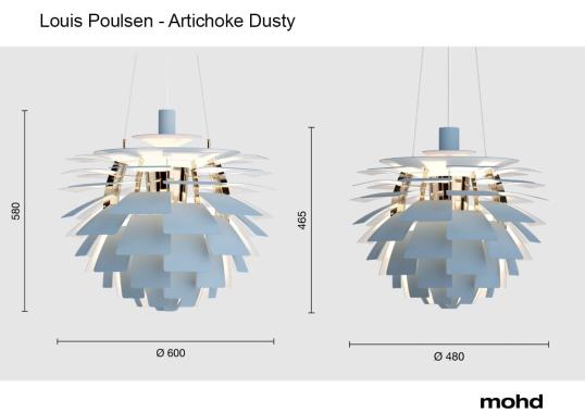 Подвесной светильник модель PH Artichoke Suspension Lamp - Dusty от фабрики Louis Poulsen
