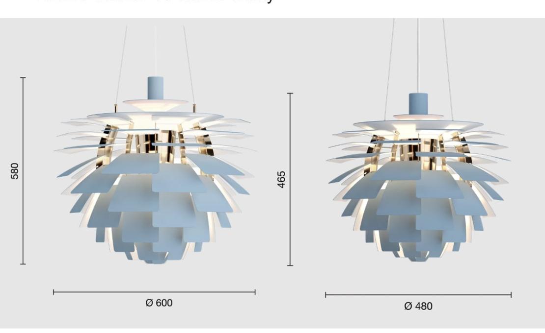 Подвесной светильник модель PH Artichoke Suspension Lamp - Dusty от фабрики Louis Poulsen