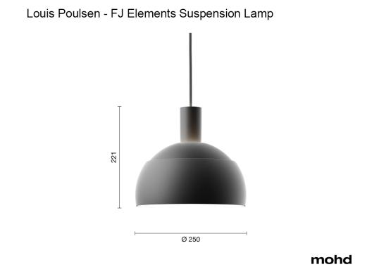 Подвесной светильник модель FJ Elements Suspension Lamp от фабрики Louis Poulsen