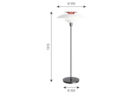 Торшер модель Ph 80 Floor Lamp от фабрики Louis Poulsen