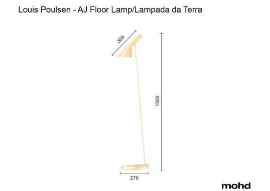 Торшер модель AJ Lampada da Terra - corretta - от фабрики Louis Poulsen