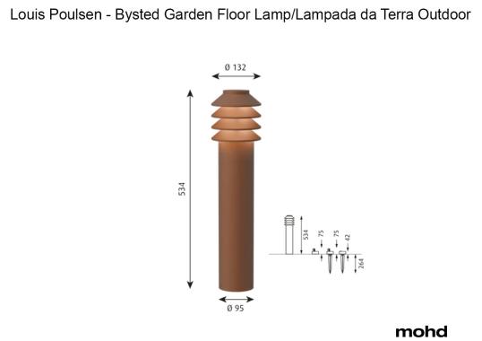 Торшер модель Bysted Garden Long Floor Lamp Outdoor от фабрики Louis Poulsen