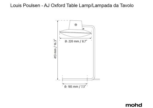 Настольная лампа модель AJ Oxford Table Lamp - Large от фабрики Louis Poulsen