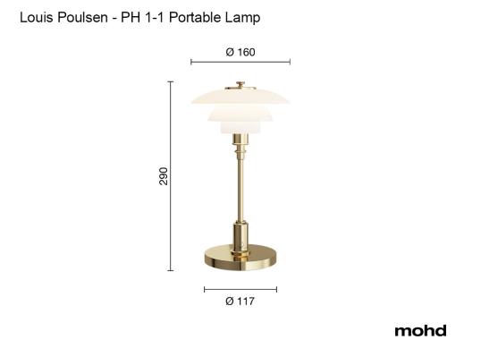 Настольная лампа модель PH 1-1 Portable Lamp от фабрики Louis Poulsen
