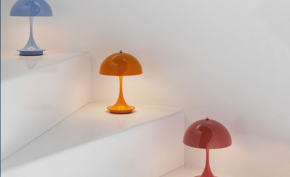 Настольная лампа модель Panthella V2 Portable Table Lamp от фабрики Louis Poulsen