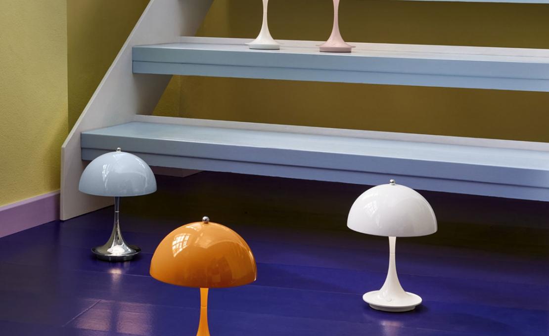 Настольная лампа модель Panthella V2 Portable Table Lamp от фабрики Louis Poulsen