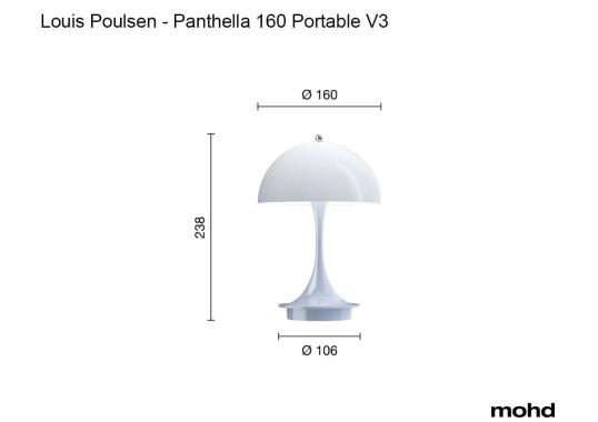 Настольная лампа модель Panthella 160 V3 - Portable Lamp от фабрики Louis Poulsen