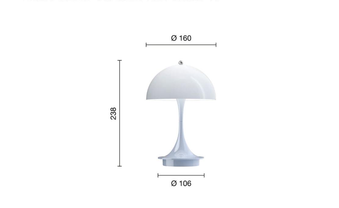 Настольная лампа модель Panthella 160 V3 - Portable Lamp от фабрики Louis Poulsen