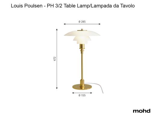 Настольная лампа модель PH 3/2 Lampada da Tavolo от фабрики Louis Poulsen