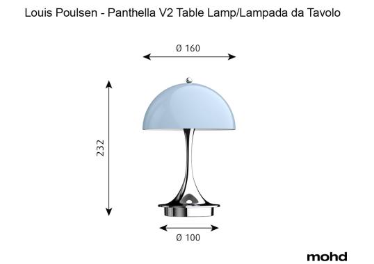 Настольная лампа модель Panthella V2 Table Lamp Portable от фабрики Louis Poulsen