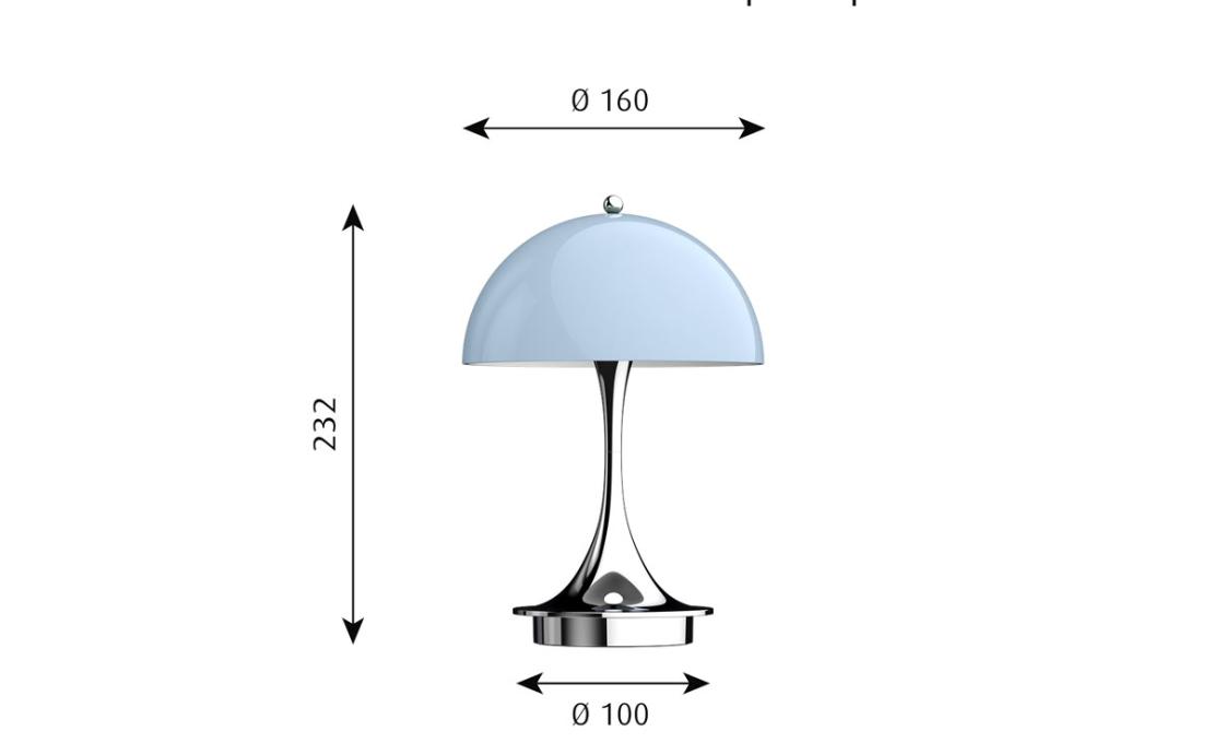 Настольная лампа модель Panthella V2 Table Lamp Portable от фабрики Louis Poulsen