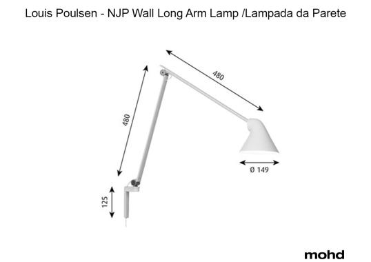 Бра модель NJP Braccio Lungo Lampada da Parete от фабрики Louis Poulsen