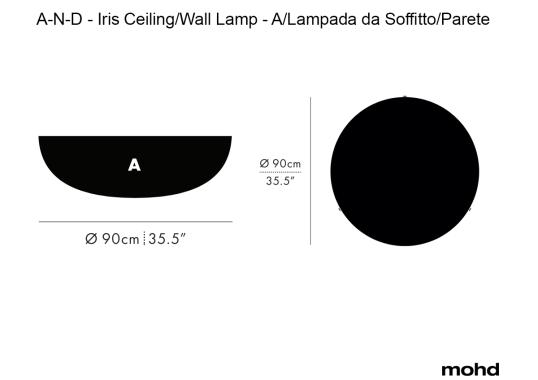 Потолочный светильник модель Iris Ceiling/Wall Lamp - A от фабрики A-N-D