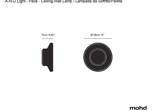 Потолочный светильник модель Pace Ceiling/Wall Lamp от фабрики A-N-D