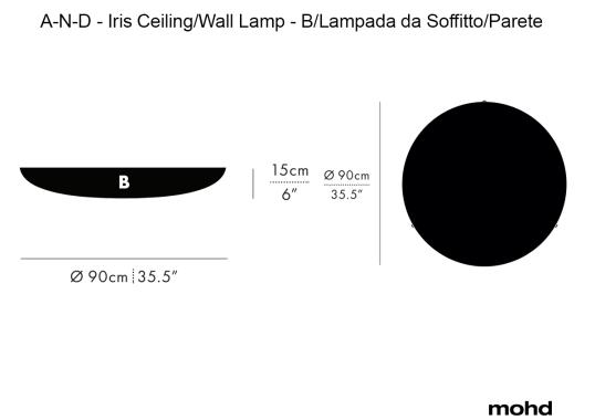 Потолочный светильник модель Iris Ceiling/Wall Lamp - B от фабрики A-N-D
