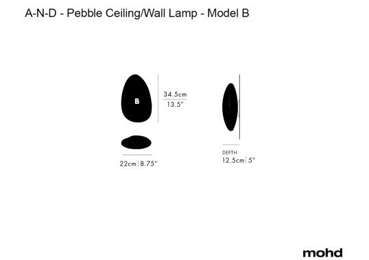 Потолочный светильник модель Pebble Ceiling/Wall Lamp - Model B от фабрики A-N-D