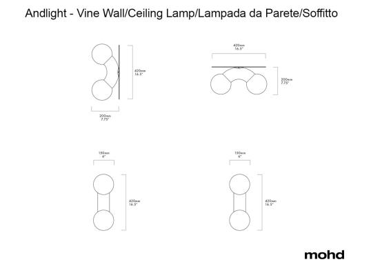 Потолочный светильник модель Vine Wall/Ceiling Lamp от фабрики A-N-D