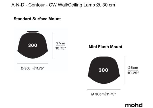 Потолочный светильник Contour - CW Wall/Ceiling Lamp Ø. 30 cm от A-N-D image 1