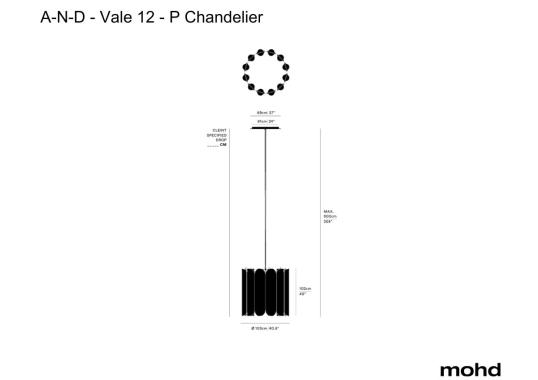Люстра модель Vale 12 - P Chandelier от фабрики A-N-D