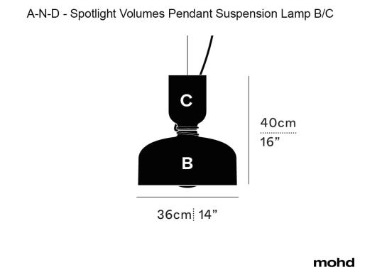Подвесной светильник модель Spotlight pendant B/C от фабрики A-N-D