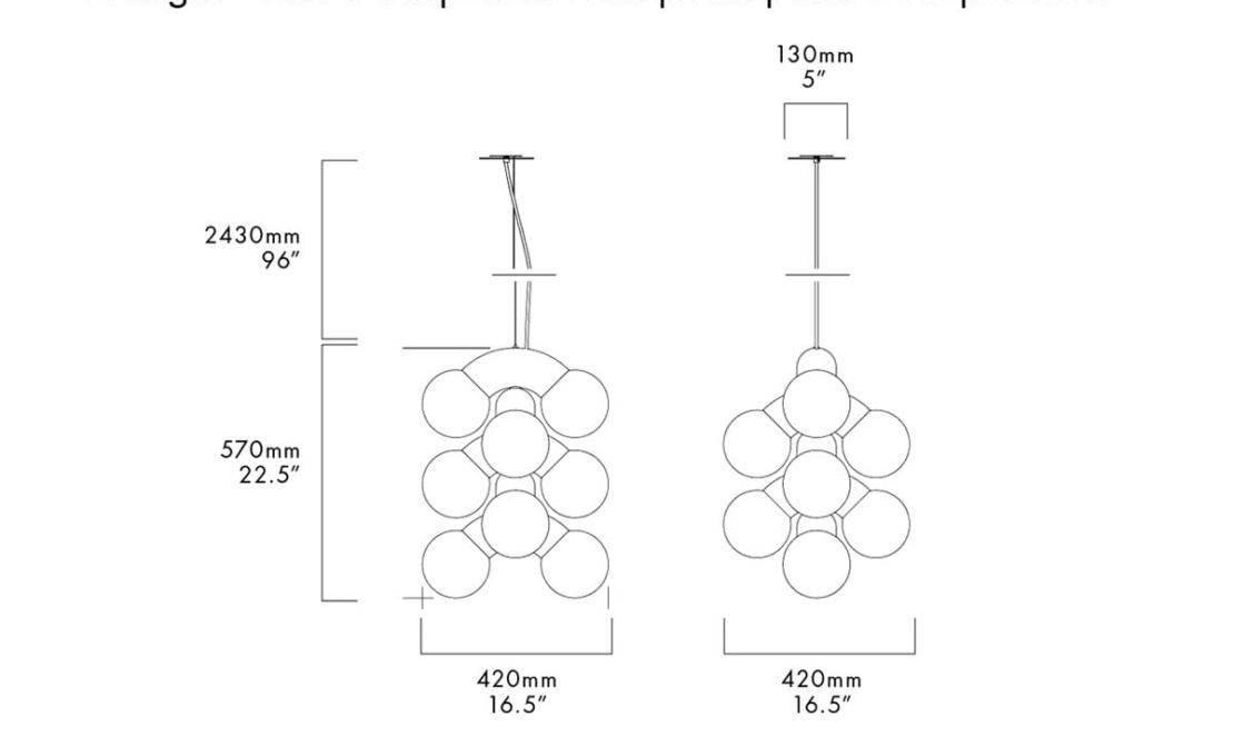 Подвесной светильник модель Vine 5 Suspension Lamp от фабрики A-N-D