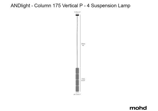 Подвесной светильник модель Column 175 Vertical P - 4 Suspension Lamp от фабрики A-N-D