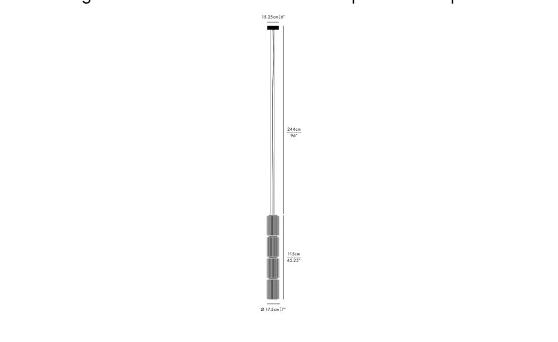 Подвесной светильник модель Column 175 Vertical P - 4 Suspension Lamp от фабрики A-N-D