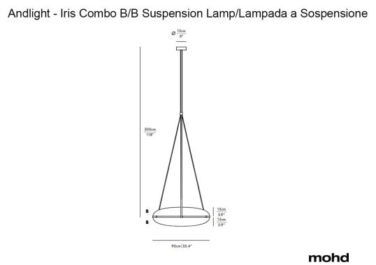 Подвесной светильник модель Iris Combo B/B Suspension Lamp от фабрики A-N-D
