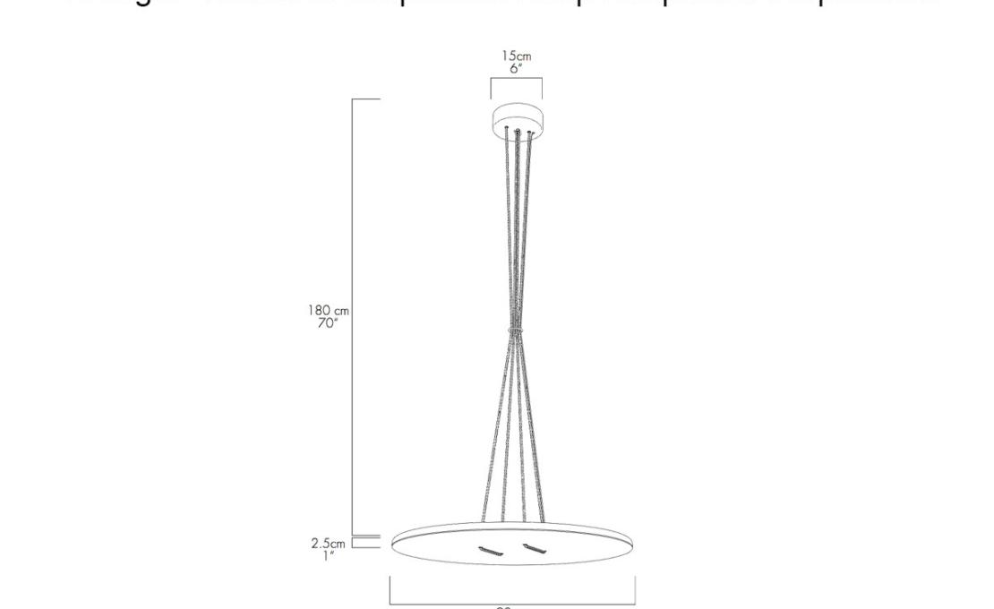 Подвесной светильник модель Button 90 Suspension Lamp от фабрики A-N-D