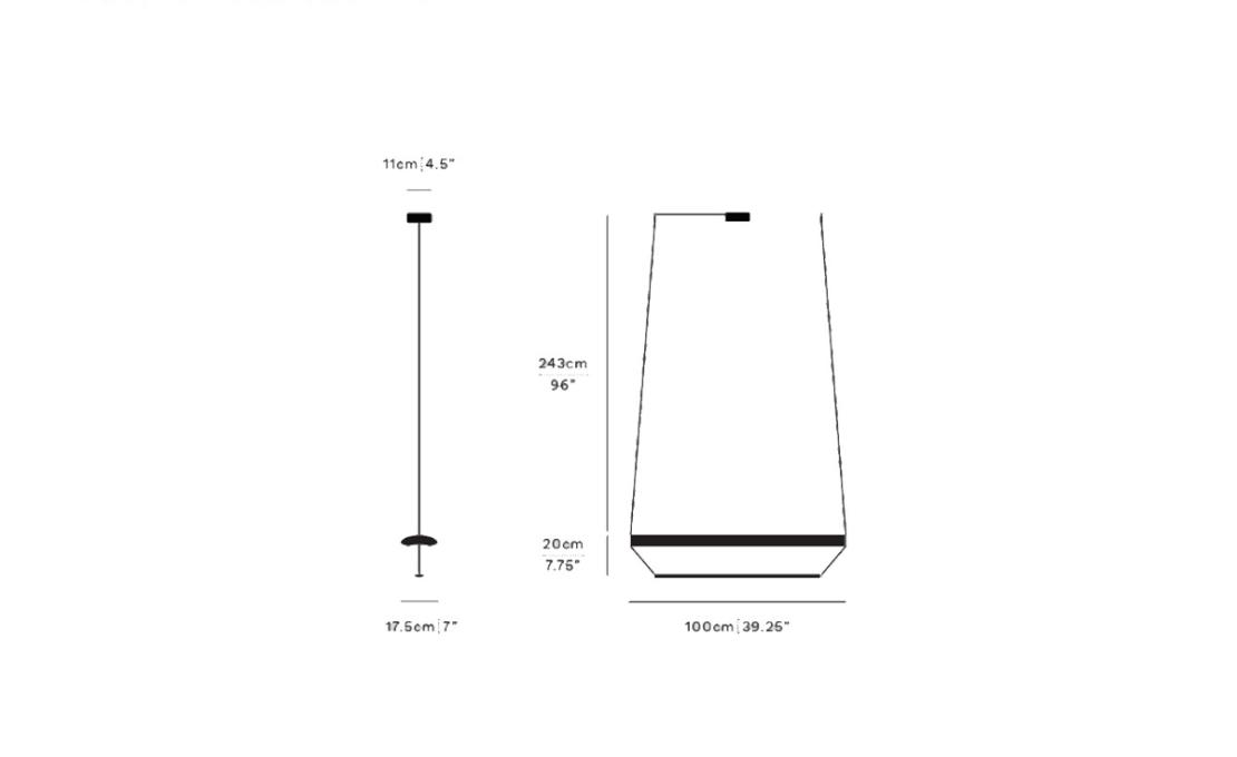Подвесной светильник модель Tier 100 — P Suspension Lamp от фабрики A-N-D