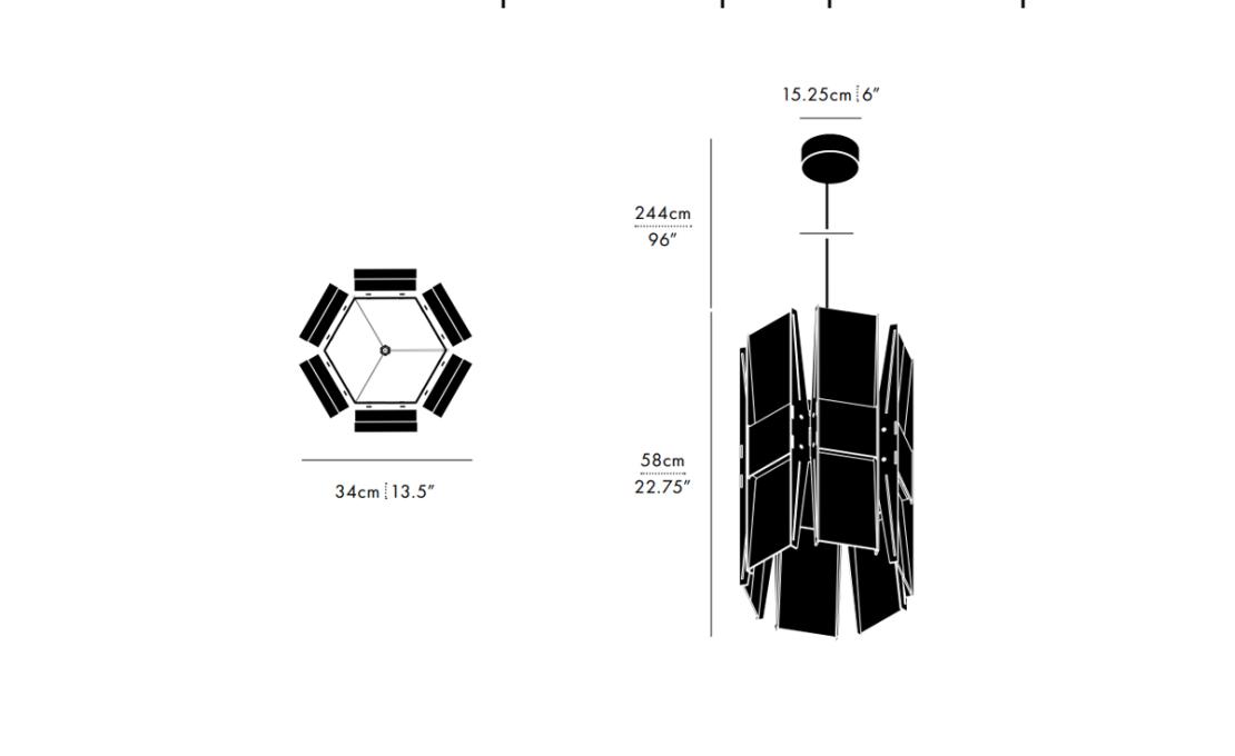 Подвесной светильник модель Vector 6 - P Suspension Lamp от фабрики A-N-D