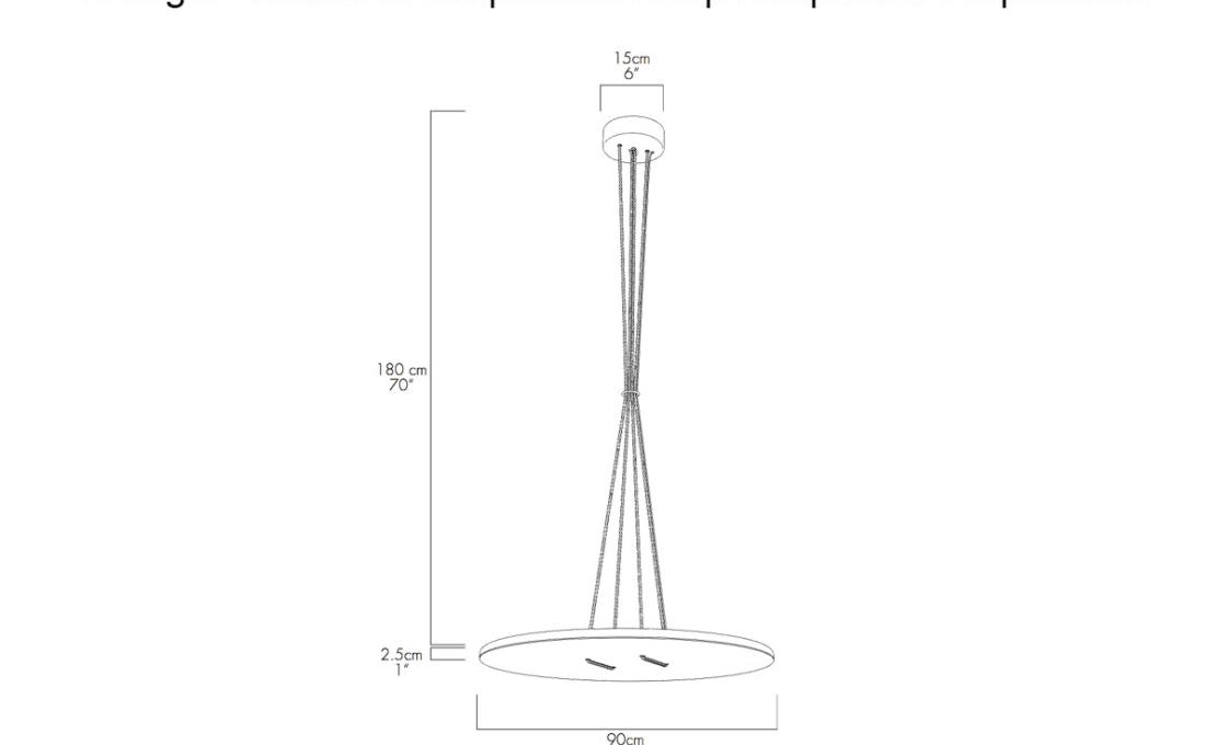 Подвесной светильник модель Button 90 Suspension Lamp от фабрики A-N-D