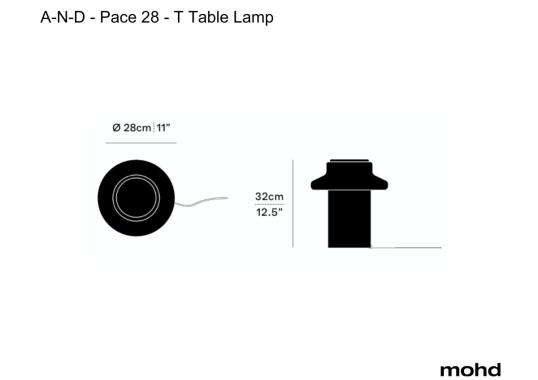 Настольная лампа модель Pace 28 - T Table Lamp от фабрики A-N-D