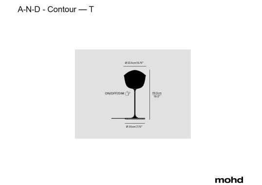 Настольная лампа модель Contour — T Table Lamp от фабрики A-N-D