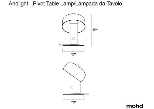 Настольная лампа модель Pivot Table Lamp от фабрики A-N-D