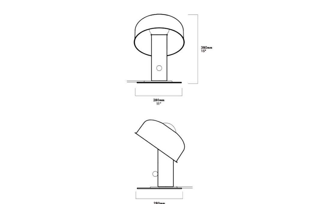 Настольная лампа модель Pivot Table Lamp от фабрики A-N-D
