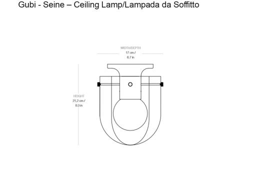 Потолочный светильник модель Seine Ceiling Lamp от фабрики Gubi