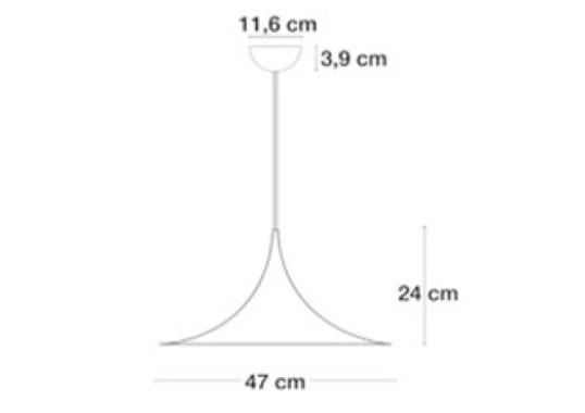 Подвесной светильник модель Semi Pendant Ø47 Lampada a Sospensione от фабрики Gubi