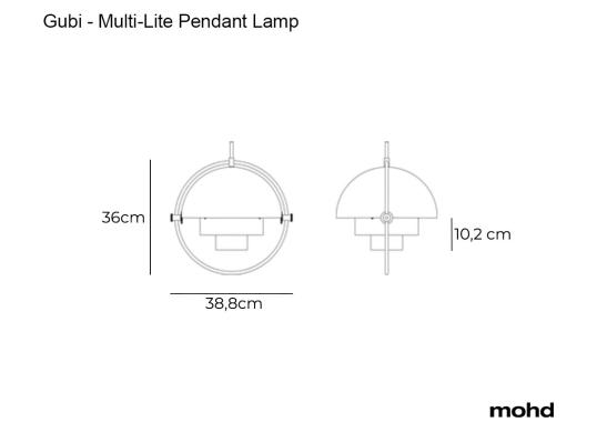 Подвесной светильник модель Multi-Lite Lampada a Sospensione от фабрики Gubi
