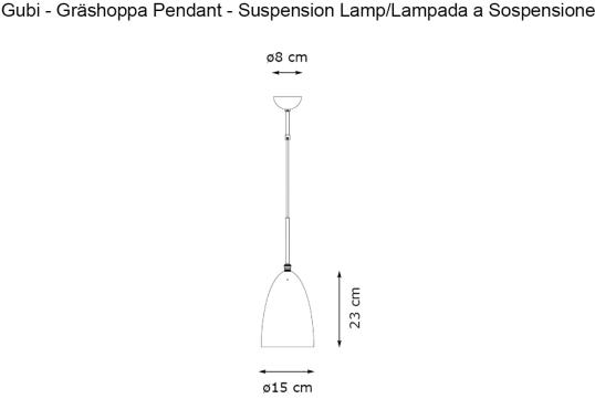 Подвесной светильник модель Gräshoppa Pendant Lamp от фабрики Gubi