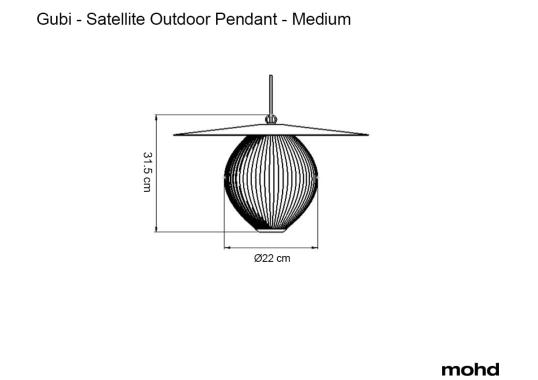 Подвесной светильник модель Satellite Outdoor Pendant - Medium от фабрики Gubi