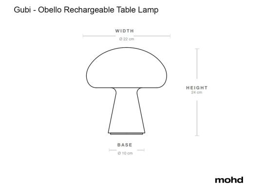 Настольная лампа модель Obello Rechargeable Table Lamp от фабрики Gubi
