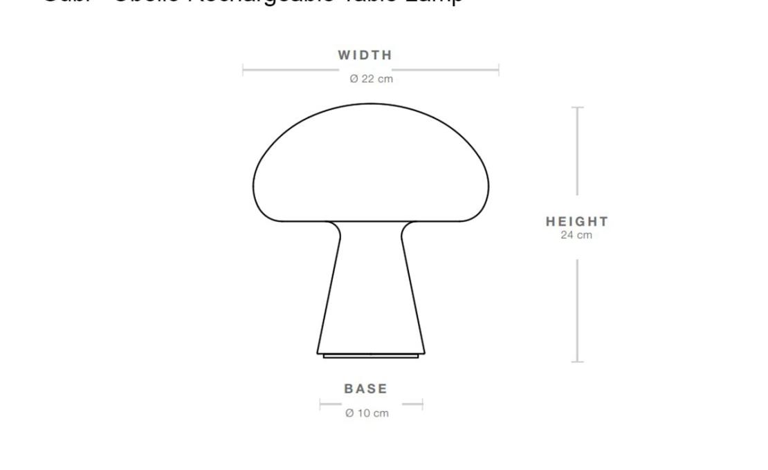 Настольная лампа модель Obello Rechargeable Table Lamp от фабрики Gubi