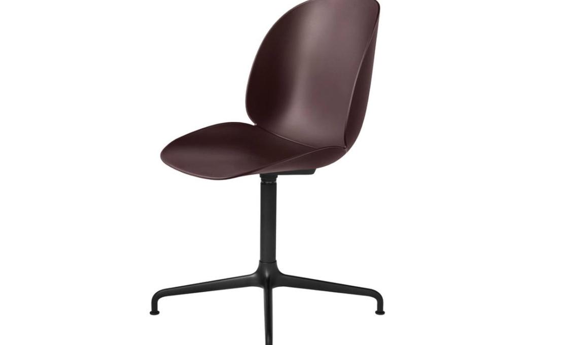 Стул модель Beetle Unupholstered Dining Chair - Casted Swivel Base от фабрики Gubi