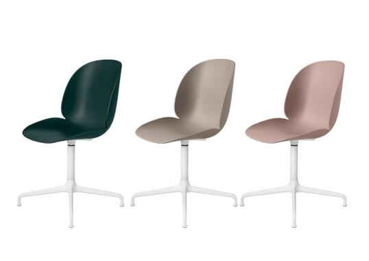 Стул модель Beetle Unupholstered Dining Chair - Casted Swivel Base от фабрики Gubi