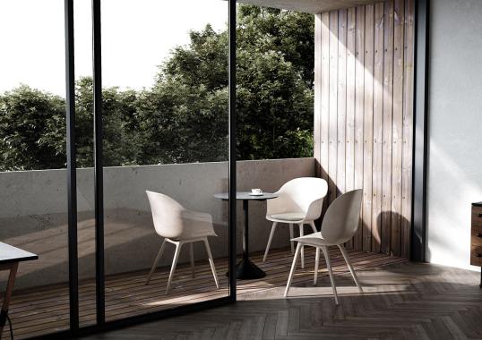 Стул модель Beetle Unupholstered Chair Outdoor - Plastic Base от фабрики Gubi