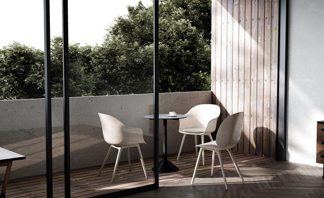 Стул модель Beetle Unupholstered Chair Outdoor - Plastic Base от фабрики Gubi