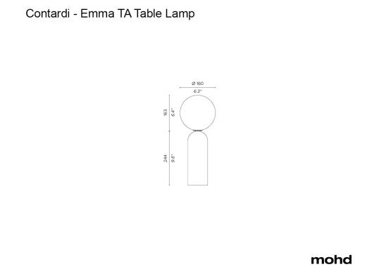 Настольная лампа модель EmmaTATableLamp от фабрики Contardi