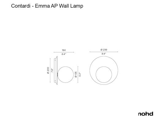 Бра модель EmmaAPWallLamp от фабрики Contardi
