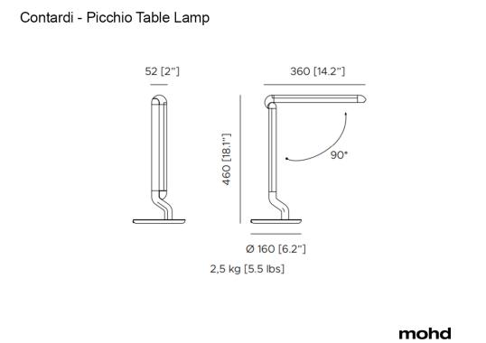 Настольная лампа модель Picchio Table Lamp от фабрики Contardi